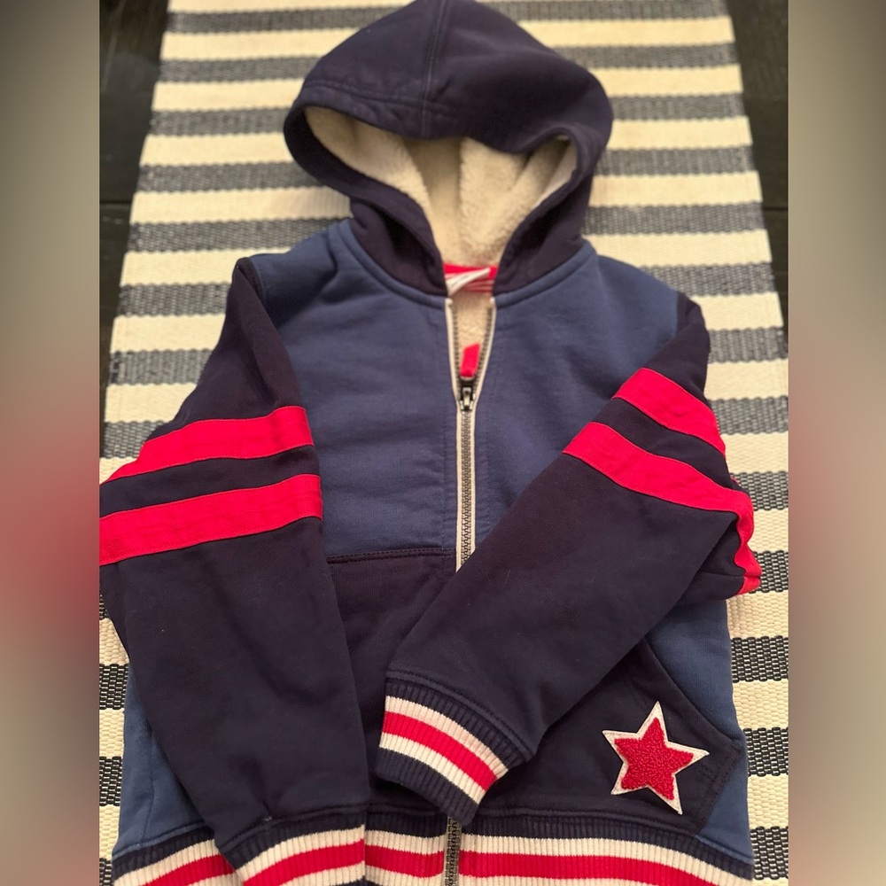 Hanna Andersson Lined Zip Up Jacket, Youth size 4
